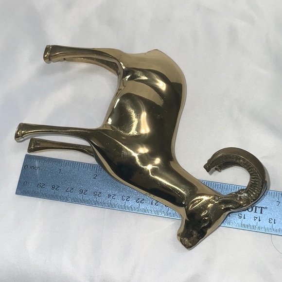 Vintage Solid Brass Ram Decor - Picture 8 of 9